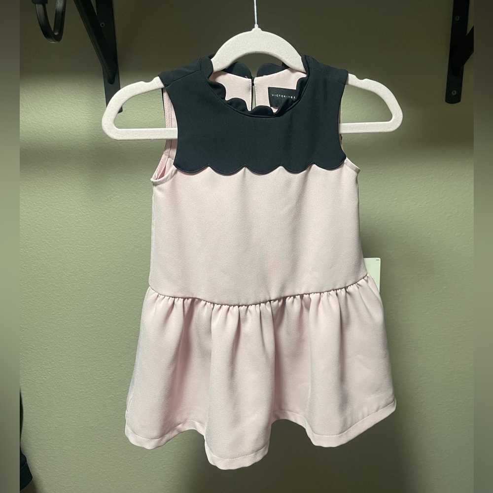 Victoria Beckham Black and Pink Dress - 2T NWT